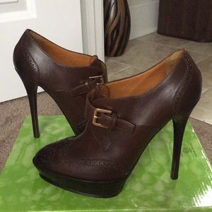 Ralph Lauren Purple Label Platform Oxford Heels 7